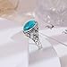 Turquoise Rings for Women Handmade Statement Ring Vintage Boho Rings Ethnic Natural Stone Minimalist Western Jewelry Gifts