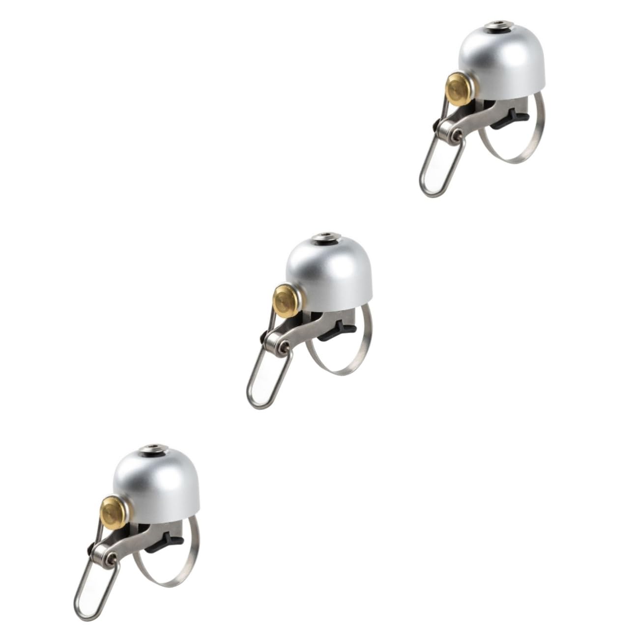 INOOMP 3 Pezzi Campanelli da Manubrio per Bicicletta Stile retrò Campanello Ultra Rumoroso in Metallo per Strada