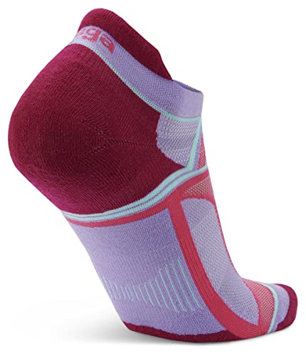 Balega Hidden Contour Upcycled Impact Resistance / Cushioning Performance No Show Athletic Running Socks for Men and Women (1 Pair) Lavender/Pinkberry, Small3