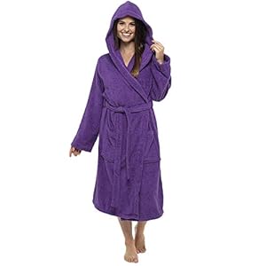 Dames Robe Luxe Terry Towelling Katoen Dressing Jurk Badjas Zeer absorberende Vrouwen Hooded en Sjaal Handdoek Badpak