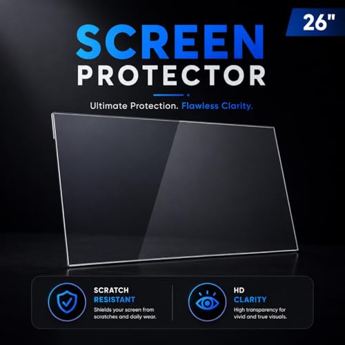 Image of ULTRAMAC 26 inch 3mm Acrylic TV Screen Guard | 9H Hardness | Scratch & Splash Resistant | ISO Certified Protection with Ultra HD Clarity
