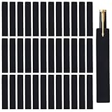 OLYCRAFT 50 Stück Rechteckiges Samt Stifteetui 16.4x3cm Schwarz Einzelstift Hüllenhalter Weiche Einzelstift Hüllenhalter Federmäppchen Für Schüler Erwachsene Geschenke Schulbüro Geschäftsbedarf