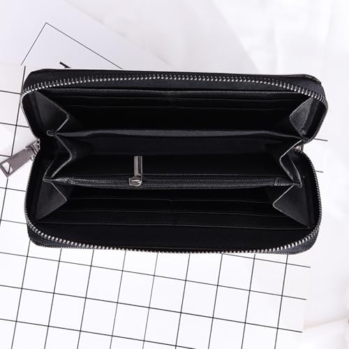 Women Wallet Slim RFID Blocking Geometric Quilted Clutch Purse Small Zipper Coin Card Holder for Daily Use Travel Party2