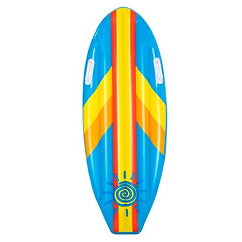 Tradineur - Colchoneta Surf Infantil Hinchable con Asas 112 x 40 x 10 cm, Flotador Inflable Flotante natación, niños, Playa y Piscina, 3-10 años, Color Aleatorio