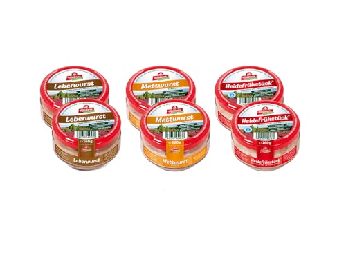 6x Müller’s Original Probierset 1: 2 x Heidefrühstück + 2 x Mettwurst + 2 x Leberwurst
