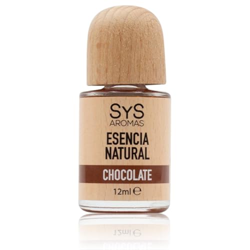 Esencia con Olor a Chocolate 12ml SYS Aromas. Notas Dulces y Tostadas. Uso en Quemadores y Humidificadores. Fragancia Duradera para Casa.