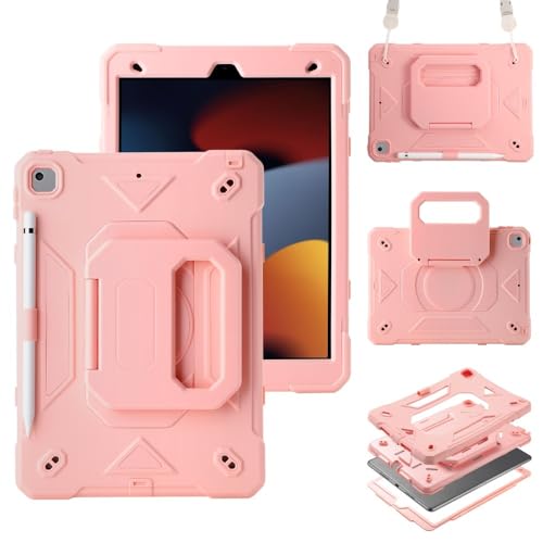 Coque iPad Air 11 M4 2026 rose avec bandoulière pour un usage quotidien libre