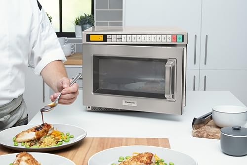 Panasonic NE-1853 Commercial Microwave, with Programmable Touch Pads and 15 Power Levels - 1800W - Silver - Image 5