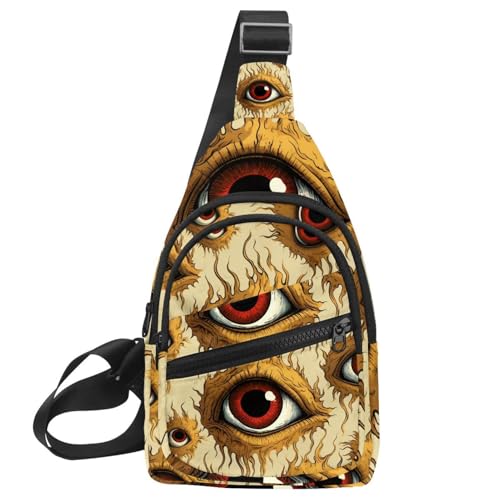 Mochila cruzada para correr senderismo y entrenamiento con riñonera ajustable de Halloween