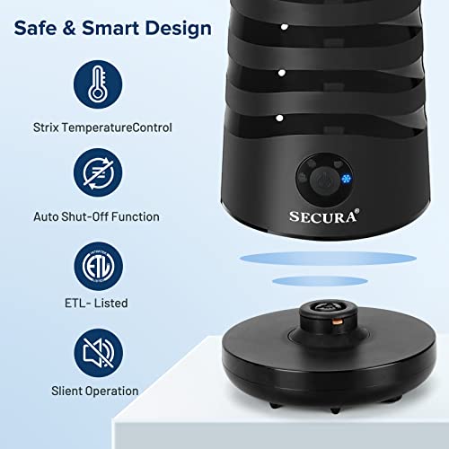 Image of Secura Electric Milk Frother,Automatic Steamer,4-IN-1 Hot & Cold Foam Maker-8.4oz /240ml Milk Warmer for Latte,Cappuccinos,Macchiato with Silicone Spatula,Quiet Operation & Shut-off (Black) (Pack of 6)