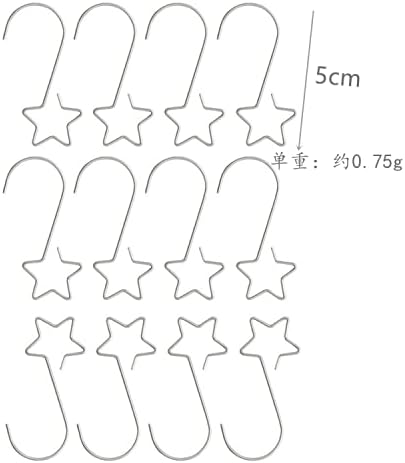 Miniatura 3 de 100 ganchos de adorno de corona de Navidad, ganchos metálicos para colgar bolas de Navidad, decoración del árbol de Navidad, ganchos en forma de