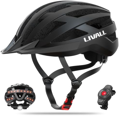 LIVALL MT1 Neo Bluetooth Bike Helmet with Speakers & Built-in Microphone, Fall Detection, Mountain Bike Helmet with Turn Signals & Brake Warning Light, MTB & Road Bike Helmet for Adults Men Women