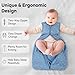 Unnivoll Baby Sleep Sack 6-12 Months 3 Pack 100% Cotton Lightweight 0.5 TOG Wearable Blanket Baby Sleep Bag with 2-Way Zipper for Newborn Infant Blue