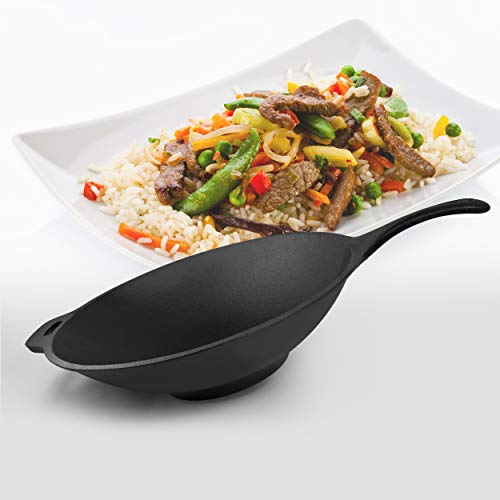 Wok de hierro fundido 12 pulgadas miniatura 5
