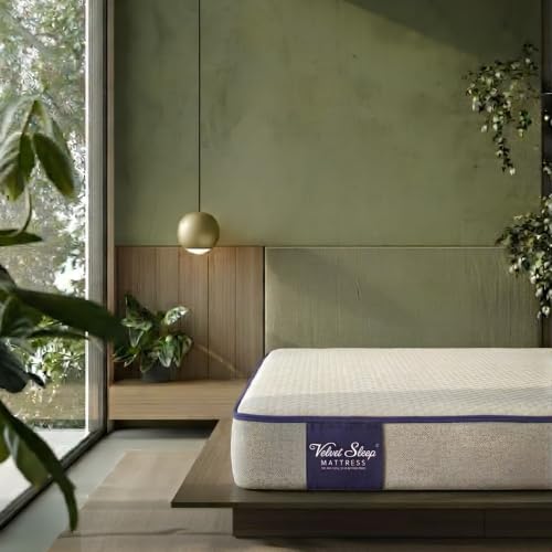 VELVET SLEEP Simply Soft HR Foam Mattress | Knitted Fabric Cover | High Resilience Foam Core | Premium Plush Comfort | Smooth Surface Finish | 84 x 72 x 4 Inches | King Size Mattress - Image 2