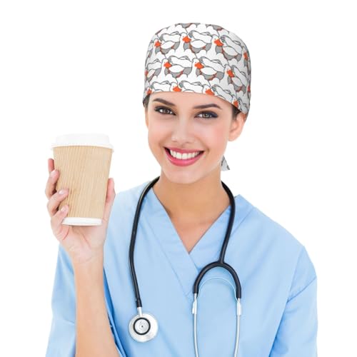 Image of Surgical Caps Men Women, Scrub Cap with Sweatband Adjustable