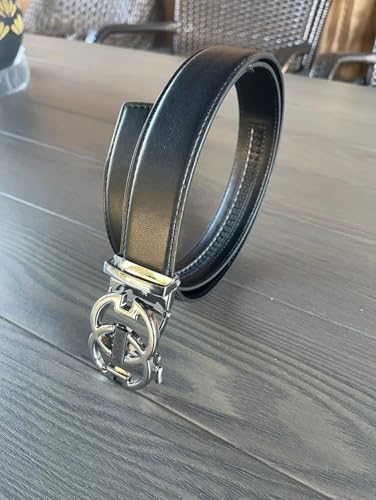 Mens GG Buckle Luxury Automatic Ratchet Belt Italian Design Genuine PU Leather Fashion Dress Work Office Business Special Occasion One Size Durable PU Leather2