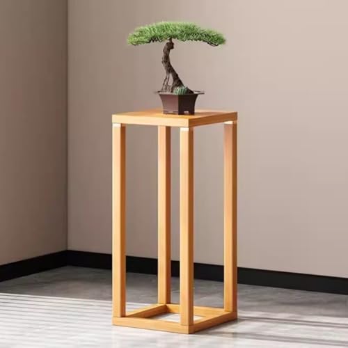 Soporte De Planta Alto Moderno Soporte De Estante De Planta De Flor De Madera Soporte De Almacenamiento De Madera Maciza For Interiores Soporte De Pedestal Mesa De Planta Mesa Auxiliar(60cm)