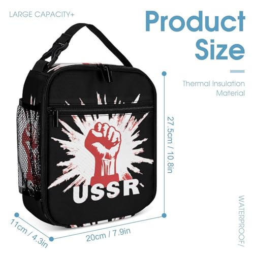 USSR CCCP Soviet Union Backpack Shoulder Bags Lunch Bag Pencil Case Box 3 Set Daypack Cute4