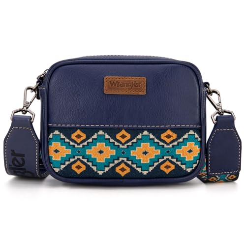 Image of Wrangler Small Crossbody Bags for Women Aztec Mini Purses with Guitar Strap | with Guitar Strap