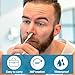 Isslly 6PCS Double Sided Nose Hair Cutters, 360 Degree Nose Hair Remover Tool, 2-in-1 Nasal Hair Trimmer for Men Women (Creamy White, Blue, Pink)