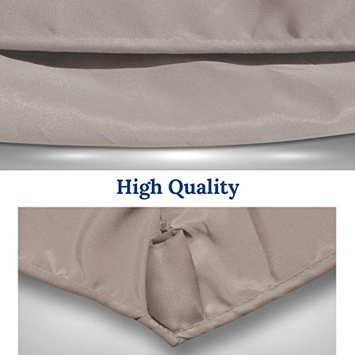 Benefitusa Umbrella Cover Canopy 11.5Ft 8 Rib Patio Replacement Top Outdoor-Taupe #TOP6