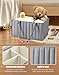 SWEET DOLPHIN 2-Pack Baby Diaper Caddy Organizers, Stylish Storage Baskets for Newborn Essentials, Diaper Station & Car Travel, Value Bundle for Baby Shower Gifts & Registry Must-Haves - Grey