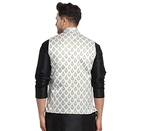 Image of ABH LIFESTYLE Men's Jacquard Nehru Jacket.