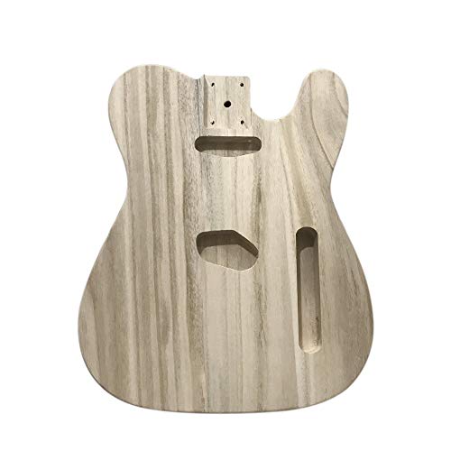 Muslady DIY Guitar Body, Polished Wood Type Electric Guitar Barrel DIY Maple For