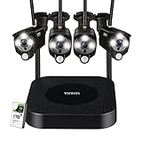 [2K&2 Way Audio&Thermal Detect] Tonton Wireless Security Camera System,10CH NVR with 1TB HDD and...