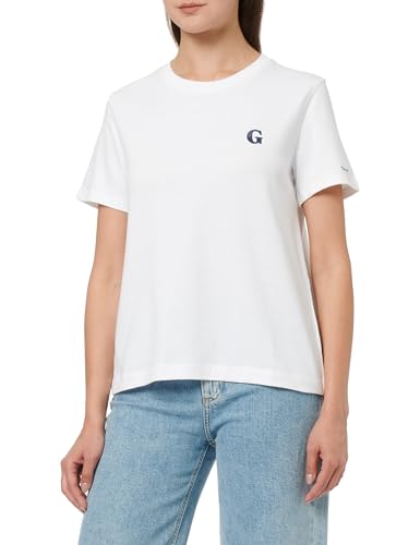 GANT T-Shirt Femme Reg G Badge en Coton Col Rond