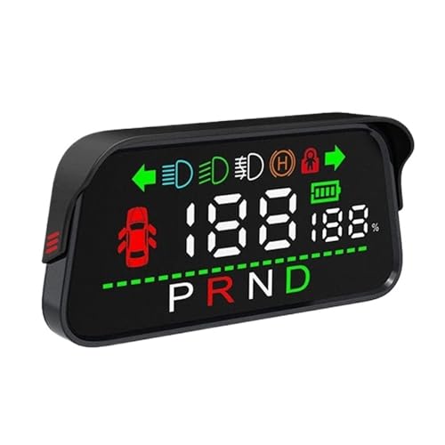 HUD スピードメーター 車のヘッドアップディスプレイ デジタルアラーム ウィンカー ブレーキライト ドア ギアインジケーター 取り付け簡単