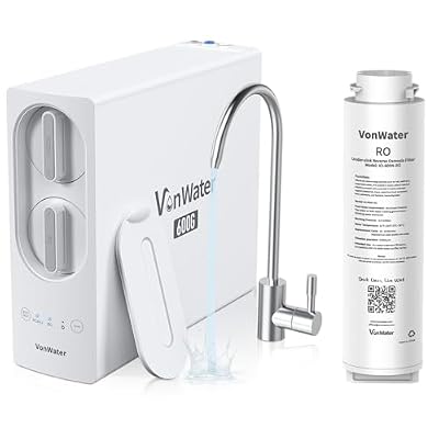 VonWater V2-600N Reverse Osmosis Water System, with RO Replacement Filter, 600GPD RO Water Filtration System, 2:1 Pure to Drain, NSF/ANSI 372 Certified