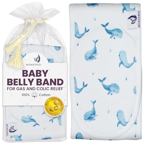 Colic &amp; Gas Relief Baby Belly Band - Ceta (Whale)