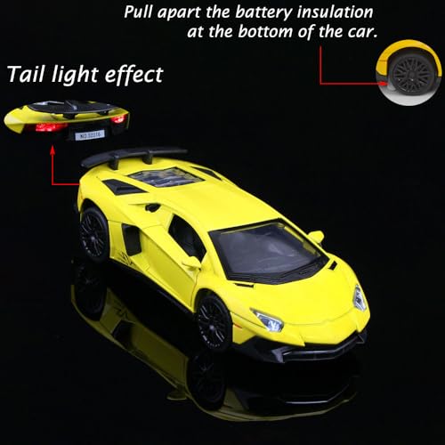 Modelo a escala 1:32 Lambo Aventador de juguete miniatura 5