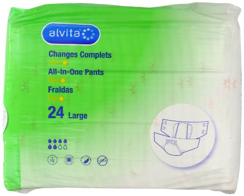 Alvita Lot de 24 culottes pour incontinence tout en un Taille L