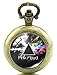 Produktbild Pink Floyd Dark Side of The Moon Design Quarz Taschenuhr Halskette  Antik Bronze Effekt  in Geschenkbox mit gratis Ersatz Batterie