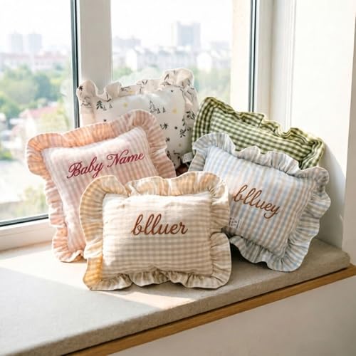 Personalized Embroidered Name Pillow,10 * 13inch Custom Embroidered Throw Pillow,Decorative