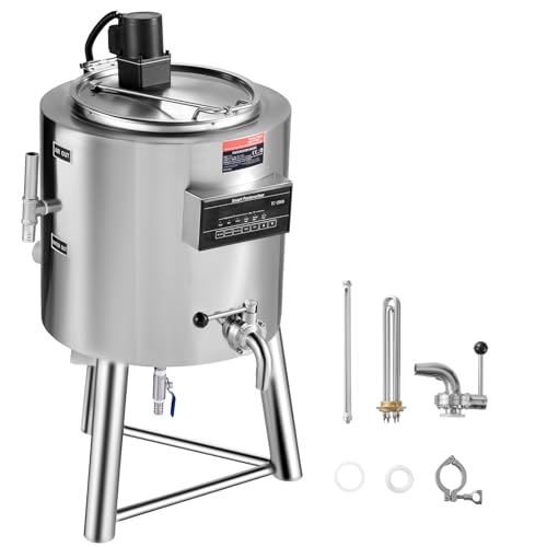 Happybuy Milk Pasteurizer 50L - A Compact Commercial Marvel! Constructed from food - grade 304 stainless steel, this professional machine provides precise time and temperature control.