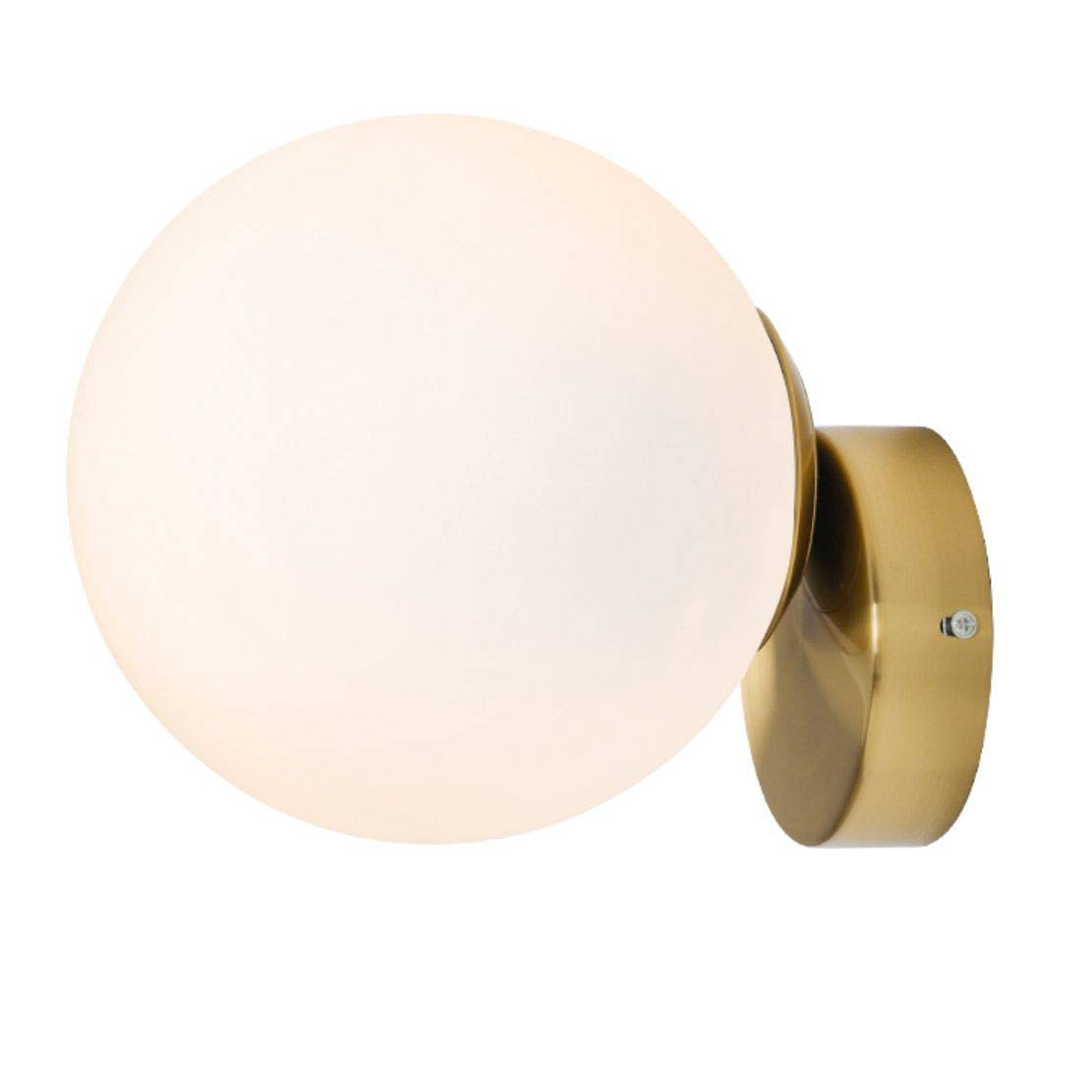 SMCCYYSD Modern Wall Sconce Lamp Glass Globe Mounted Bedside Bathroom Vanity Light Fixture