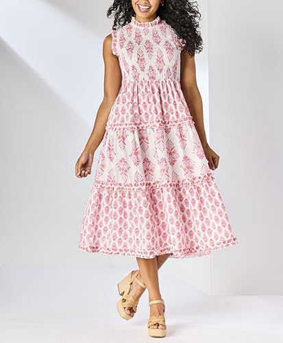 Image of Mud Pie Women's Mud Pie Women's Ward Smocked Midi Dress