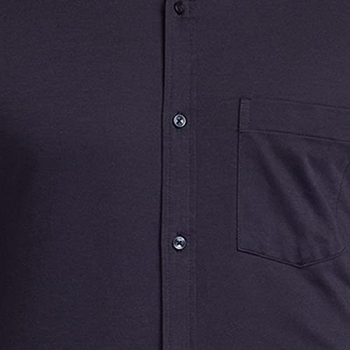 Image of Park Avenue Men's Cotton Blend Solid Pattern Slim Fit Narrow Collar Full Sleeve Formal Shirt
