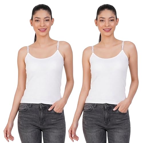 Image of Women's Cotton Camisole Slip | Adjustable Straps | Ultra-Soft Pure Cotton Fabric | Camisole | (S,M,L,XL,2XL,3XL,4XL)