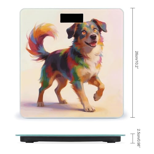 Báscula digital de baño con pantalla LED y vidrio templado miniatura 2