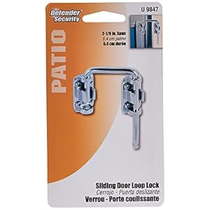 Defender Security U 9847 Patio Sliding Door Loop Lock – Increase Home Security, Additional Child-Safe Security, 2-1/4…