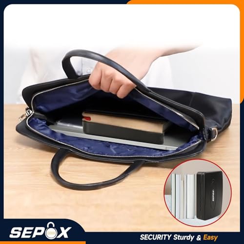 SEPOX® Water/Fire-Resistant Portable Security Case Lock Box Steel, Personal Travel Safe Storage Cabinet for Small Item, 3-Ft Cable, Ressetable Combination Lock for Dorm, Car, Sports, Office - Image 6