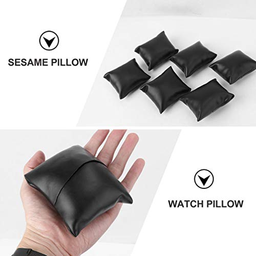 ULTECHNOVO 8Pcs Pu Couro Pulseira Pequena Almofada de Relógio para Relógio Enrolador Caixa de Exibiç