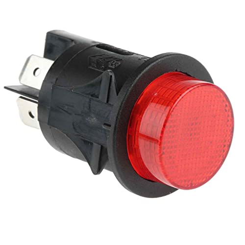 AUTOZOCO Interruptor de Botón Pulsador DPST 16 redondo 25 mm LED 250V a 16A On/Off controlador eléctrico