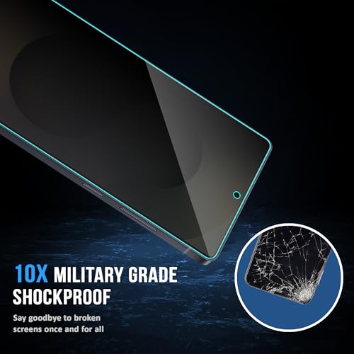 Image of ArmourPro Borderless Privacy Tempered Glass Compatible with Samsung Galaxy S25 Ultra, Pack of 2 Anti-Spy Screen Protector, Anti Peeping Guard, Edge-to-Edge Coverage, 9H Hardness