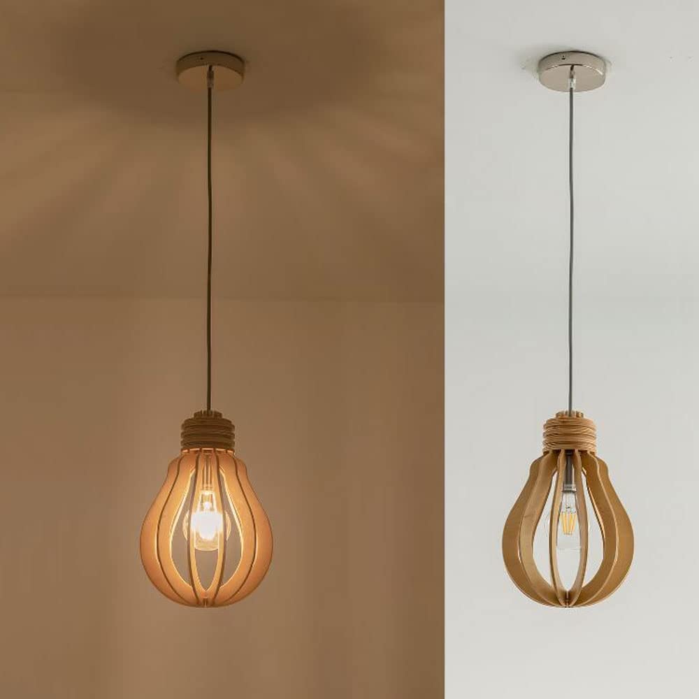 E27 drewniana lampa wisząca Modern Art Deco sufitowa wisząca oprawa oświetleniowa, Nordic Wood wisząca klosz lampy żyrandole do jadalni wyspa kuchenna sypialnia przedpokój Change for the better